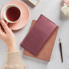 Заредете изображение във визуализатора на галерията – SMART MAGNETO Book case for MOTOROLA EDGE 60 FUSION burgundy
