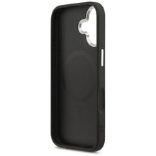 Заредете изображение във визуализатора на галерията – GUESS case for IPHONE 17 compatible with MagSafe GUHMP17SPGTSPSK (Grained PU Triangle Logo) black

