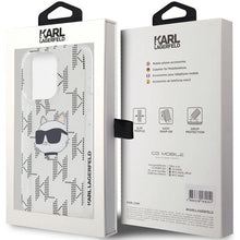 Заредете изображение във визуализатора на галерията – Karl Lagerfeld IML Choupette Head &amp; Monogram case for iPhone 15 Pro - transparent
