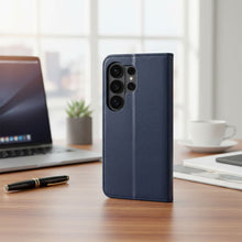 Заредете изображение във визуализатора на галерията – Flip case for Samsung A17 Split Book navy and red
