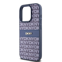 Заредете изображение във визуализатора на галерията – Original Case DKNY hardcase Leather Mono Stripe &amp; Metal Logo DKHCP15LPRTHSLB for Iphone 15 Pro blue
