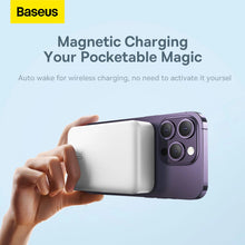 Заредете изображение във визуализатора на галерията – Baseus Magnetic Mini 20000 mAh 20W power bank - white + USB-C / USB-C cable
