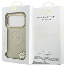 Заредете изображение във визуализатора на галерията – GUESS case for IPHONE 17 Pro compatible with MagSafe GUHMP17LPSAMSECE (PU W/ Peony Hot Stamp) beige
