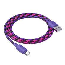 Заредете изображение във визуализатора на галерията – Cable USB A to USB C Hoco 3A 1 m X116 gradient purple
