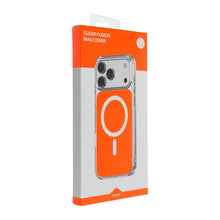 Заредете изображение във визуализатора на галерията – Case for iPhone 18 Pro / 17 Pro Clear Fusion Mag Cover compatible with MagSafe orange
