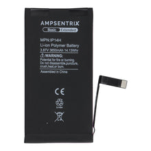 Заредете изображение във визуализатора на галерията –  AmpSentrix Basic battery for iPhone 14 (high capacity)
