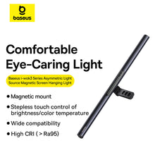 Заредете изображение във визуализатора на галерията – Baseus i-wok 3 BS-LT007 monitor lamp, magnetic, asymmetric - black

