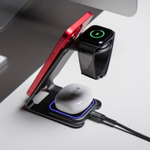 Заредете изображение във визуализатора на галерията – Forcell F-ENERGY Simply Charge 3in1 compatible with Apple Watch and Samsung Watch grey
