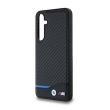 Заредете изображение във визуализатора на галерията – BMW Leather Carbon case for Samsung Galaxy A55 - black
