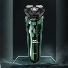 Заредете изображение във визуализатора на галерията – Electric razor Hoco three blades with digital display LED DAR06 green

