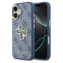 Заредете изображение във визуализатора на галерията – GUESS case for IPHONE 17 GUHCP17S4GMGCBL (PU W/ Big 4G Classic Logo) gold blue
