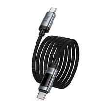 Заредете изображение във визуализатора на галерията – Data Cable with digital display USB A to USB C Hoco PD 6A 100W 1,2 m U148 black
