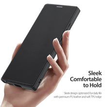 Заредете изображение във визуализатора на галерията – Dux Ducis Skin X Pro case with flap and magnetic ring for Samsung S24 Ultra - black
