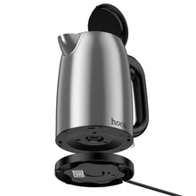 Заредете изображение във визуализатора на галерията – HOCO stainless steel electric kettle 1,7L HE12 stainless steel
