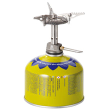Заредете изображение във визуализатора на галерията – The lightest tourist stove for gas cartridges (valve or thread) HIKER 70gram 2.4kW
