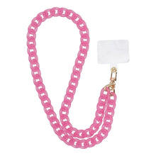 Заредете изображение във визуализатора на галерията – PANAMA LONG Phone lanyard, Phone pendant / cord length 80cm (40cm in the loop) / on neck - pink
