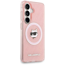 Заредете изображение във визуализатора на галерията – KARL LAGERFELD case for SAMSUNG S26 Plus KLHMS26MHMKBCHOP (Magnetic IML Repeated Logo and Choupette) pink
