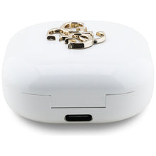 Заредете изображение във визуализатора на галерията – Wireless earphones TWS Guess 4G Metal Logo white
