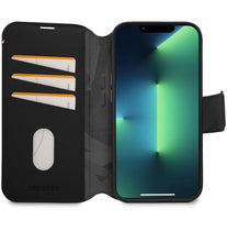 Заредете изображение във визуализатора на галерията – Decoded Detachable Wallet Case Leather with MagSafe with Flip for iPhone 13 / 14 - Black

