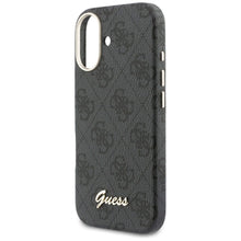 Заредете изображение във визуализатора на галерията – GUESS case for IPHONE 17 compatible with MagSafe GUHMP17S5P4FWMSK (PU FW 4G Script) black
