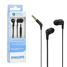 Заредете изображение във визуализатора на галерията – Wire earphones Jack 3,5 mm Philips TAE1105BK/00 black
