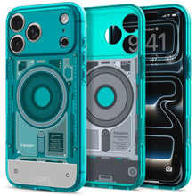 Заредете изображение във визуализатора на галерията – SPIGEN case ULTRA HYBRID compatible with MagSafe for IPHONE 17 Pro/18 Pro c-one bondi blue
