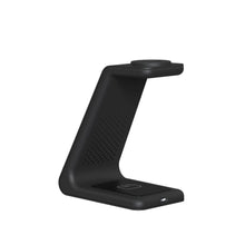 Заредете изображение във визуализатора на галерията – Tech-Protect A7 10W inductive charger in the form of a 3-in-1 stand for smartphone / headphones / smartwatch - black
