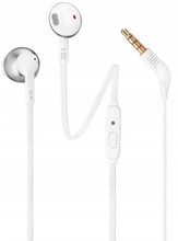Заредете изображение във визуализатора на галерията – Wire earphones Jack 3,5 mm JBL T205 white
