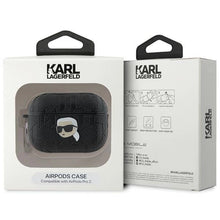 Заредете изображение във визуализатора на галерията – Karl Lagerfeld Monogram Karl Head case for AirPods Pro 2 - black

