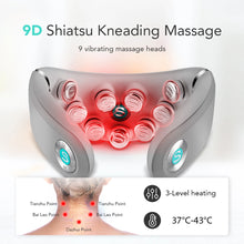 Заредете изображение във визуализатора на галерията – SKG G7 Pro-E neck massager with red light therapy and compress - gray
