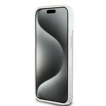 Заредете изображение във визуализатора на галерията – DKNY case for IPHONE 15 DKHCP15SLCPEPP (DKNY HC Liquid Glitters W/Checkered Pattern) pink
