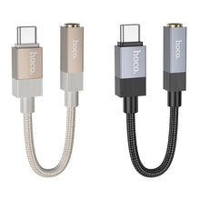 Заредете изображение във визуализатора на галерията – Adapter AUX USB C (male) to Jack 3,5 mm (female) Hoco UPA32C gold
