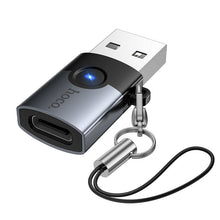 Заредете изображение във визуализатора на галерията – Adapter OTG USB A to USB C Hoco UA46B gray
