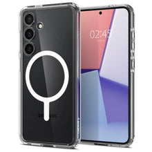 Заредете изображение във визуализатора на галерията – Spigen Crystal Hybrid OneTap Ring Case with MagSafe for Samsung Galaxy S24 - Transparent and White

