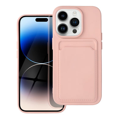 Гръб CARD за IPHONE 14 Pro розов