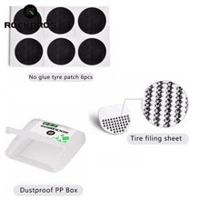 Заредете изображение във визуализатора на галерията – Rockbros GJ2001 repair kit for bicycle inner tubes - translucent
