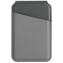 Заредете изображение във визуализатора на галерията – Uniq Lyden DS magnetic RFID wallet with phone stand - gray and black
