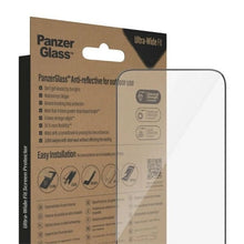 Заредете изображение във визуализатора на галерията – PanzerGlass Ultra-Wide Fit antibacterial tempered glass with glare filter and positioner for iPhone 14 Pro Max
