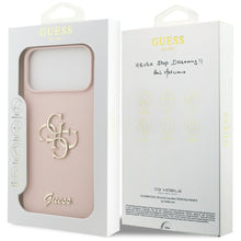Заредете изображение във визуализатора на галерията – GUESS case for IPHONE 17 Pro Max GUHCP17XSC4GSMP (Silicone W/ Big 4G Script) pink
