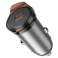 Заредете изображение във визуализатора на галерията – HOCO car charger Type C PD QC 30W NZ16 metal gray
