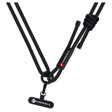 Заредете изображение във визуализатора на галерията – FORCELL F-DESIGN S10X165 crossbody phone lanyard with adjustable length (max 82,5cm in the loop) black
