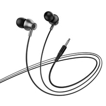 Заредете изображение във визуализатора на галерията – Wired earphones with microphone Jack 3,5 mm Hoco M119 black
