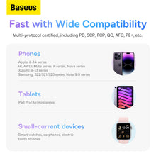 Заредете изображение във визуализатора на галерията – Baseus Comet Series powerbank with display 20000mAh 22.5W - black + USB-A / USB-C cable
