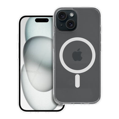 Case for iPhone 15 Forcell F-Protect Clear Hybrid Premium compatible with Magsafe transparent