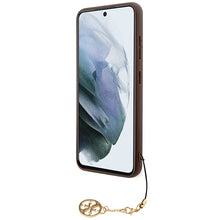 Заредете изображение във визуализатора на галерията – Original Case GUESS - hardcase 4G Charms Collection GUHCSA35GF4GBR for Samsung Galaxy A35 Brown
