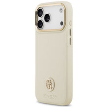 Заредете изображение във визуализатора на галерията – GUESS case for IPHONE 17 Pro Max compatible with MagSafe GUHMP17XPGCRMDEE (PU W/ Grained Strass Logo) beige
