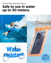 Заредете изображение във визуализатора на галерията – Spigen Aqua Shield A601 case waterproof IPX8 - orange 2 pcs.
