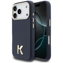 Заредете изображение във визуализатора на галерията – KARL LAGERFELD case for IPHONE 17 Pro compatible with MagSafe KLHMP17L5PGFKHGB (PU FW W/ KHead Logo) blue
