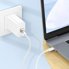 Заредете изображение във визуализатора на галерията – Borofone Cable BX102 Winner - USB + Type C to Type C - PD 60W 1 metre white
