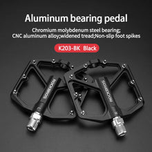 Заредете изображение във визуализатора на галерията – Rockbros K203-BK bicycle pedal set - black
